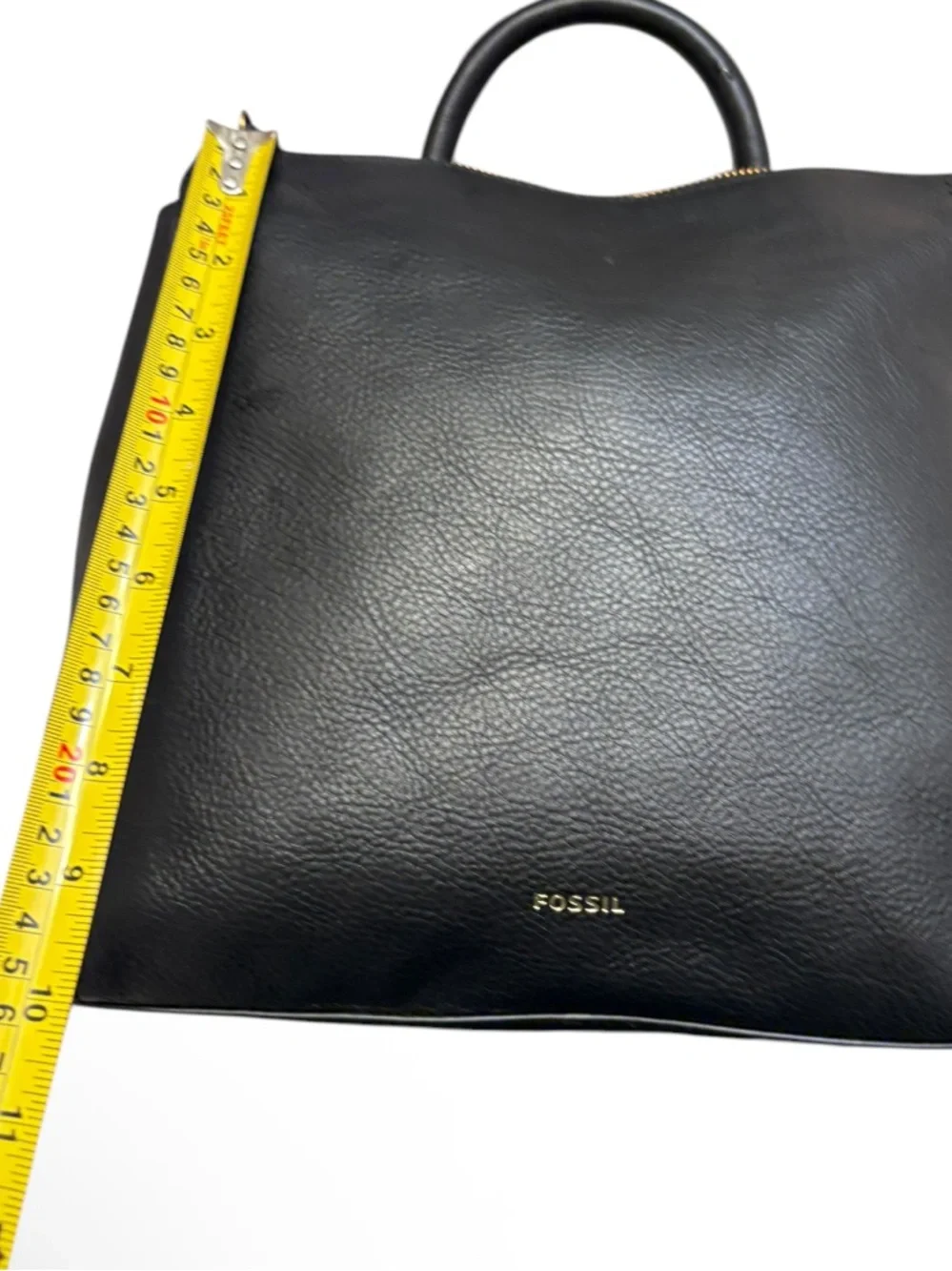 Fossil black leather parker convertible backpack bag